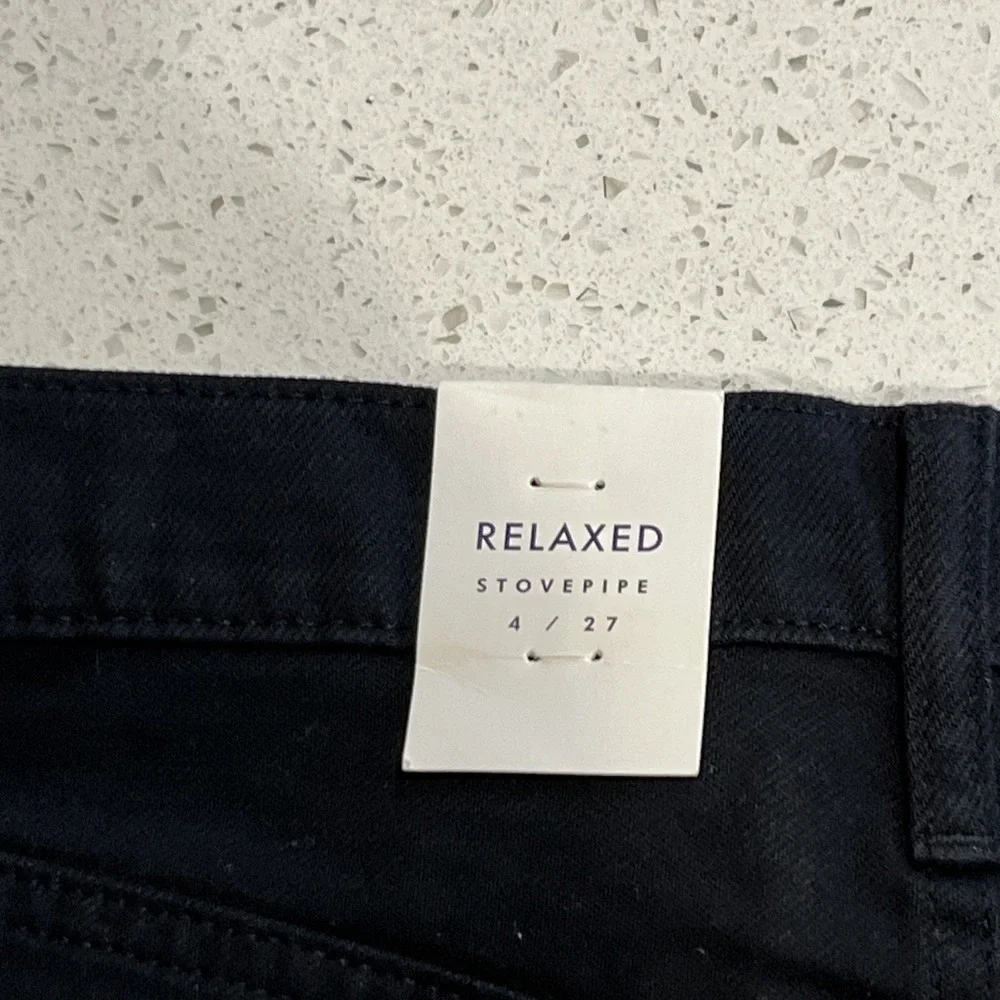 Lucky Brand Jeans Relaxed Stovepipe - Saturated Black Womens‎ 4/27 NWT